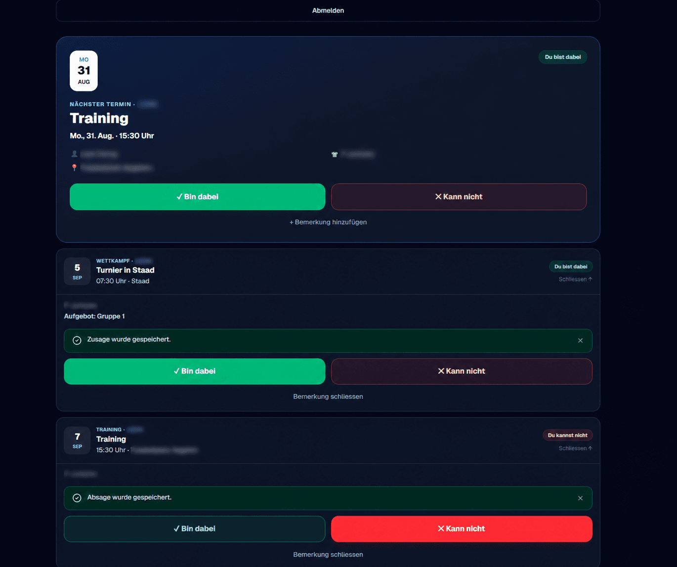 Elternportal von Verevia auf einem Smartphone